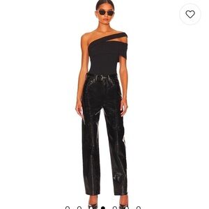 Agolde patent leather black 90s pinch waist jeans size 29